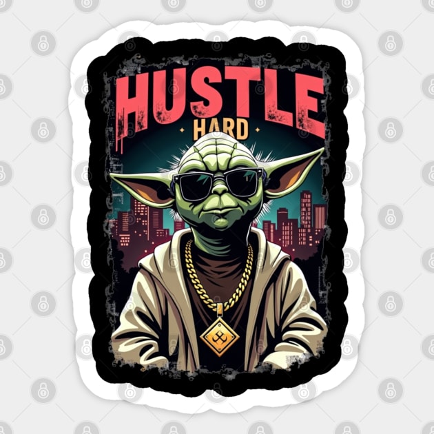 Hustle hard dawg - Hustle hard: Galactic Superhero Fierce Street Style Sticker by Steve
